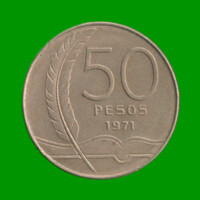 MONEDA DE URUGUAY $ 50,00 , AÑO 1971, ESTADO USADA.-
