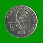 MONEDA DE CANADA 25 CENTAVOS, AÑO 2008, CONMEMORATIVA, PATINAJE EN PAREJA, ESTADO NUEVA.- - Imagen 2