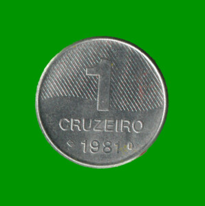 MONEDA DE BRASIL 1 CRUZEIRO, AÑO 1981, ESTADO USADA.-