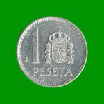 MONEDA DE ESPAÑA 1 PASETA, AÑO 1987, ESTADO USADA.-