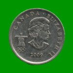 MONEDA DE CANADA 25 CENTAVOS, AÑO 2009, CONMEMORATIVA, ESQUI, ESTADO NUEVA.- - Imagen 2