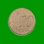 MONEDA DE PORTUGAL 10 CENTAVOS DE EURO, AÑO 2002, ESTADO USADA.-