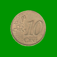 MONEDA DE PORTUGAL 10 CENTAVOS DE EURO, AÑO 2002, ESTADO USADA.-