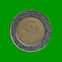 MONEDA DE MEXICO 1 PESO, BIMETALICA, AÑO 2004, ESTADO USADA.-