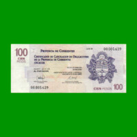 BONO CORRIENTES $100,00, EC 326, SERIE B, ESTADO MUY BUENO+ .-