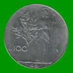 MONEDA DE ITALIA 100 LIRAS, AÑO 1981, ESTADO USADA.-