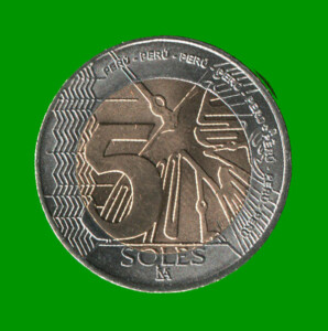 MONEDA DE PERU 5 SOLES, BIMETALICA, AÑO 2022, ESTADO NUEVA.-
