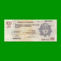 BONO CORRIENTES $100,00, FALSO DE LA EPOCA, SERIE C, ESTADO EXCELENTE+ .-