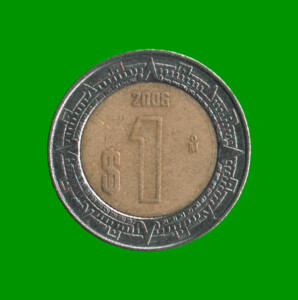 MONEDA DE MEXICO 1 PESO, BIMETALICA, AÑO 2006, ESTADO USADA.-