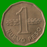 MONEDA DE URUGUAY 1 NUEVO PESO, AÑO 1976, ESTADO USADA.-