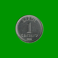 MONEDA DE BRASIL 1 CENTAVO, AÑO 1986, ESTADO NUEVA.-