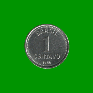 MONEDA DE BRASIL 1 CENTAVO, AÑO 1986, ESTADO NUEVA.-