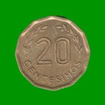 MONEDA DE URUGUAY  20 CENTECIMOS, AÑO 1978, ESTADO USADA.-