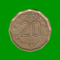 MONEDA DE URUGUAY  20 CENTECIMOS, AÑO 1978, ESTADO USADA.-