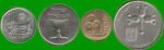 ISRAEL SET DE CUATRO MONEDAS 1/2 Y 1 SHEKEL; 5 AGORA; Y 1 LIRA, AÑO 1960/ 1985, ESTADO NUEVAS.- - Imagen 2