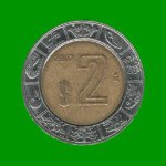 MONEDA DE MEXICO 2 PESOS, BIMETALICA, AÑO 2007, ESTADO USADA.-