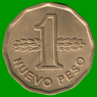 MONEDA DE URUGUAY  1 NUEVO PESO, AÑO 1978, ESTADO USADA.-