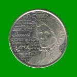 MONEDA DE CANADA 25 CENTAVOS, AÑO 2013, CONMEMORATIVA, LAURA SECORD, ESTADO NUEVA.-