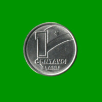 MONEDA DE BRASIL 1 CENTAVO, AÑO 1989, ESTADO USADA.-