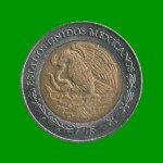 MONEDA DE MEXICO 2 PESOS, BIMETALICA, AÑO 2008, ESTADO USADA.- - Imagen 2