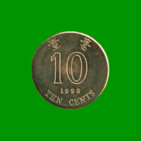 MONEDA DE HONG KONG 10 CENTAVOS, AÑO 1998, ESTADO NUEVA.-