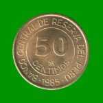 MONEDA DE PERU 50 CENTIMOS, AÑO 1985, ESTADO USADA.-