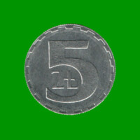 MONEDA DE POLONIA 5 ZLOTY, AÑO 1990, ESTADO NUEVA.-