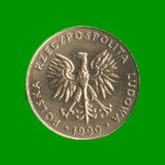 MONEDA DE POLONIA 10 ZLOTY, AÑO 1990, ESTADO USADA.- - Imagen 2