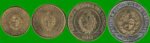 URUGUAY SET DE CUATRO MONEDAS 1, 2, 5 Y 10 PESOS, AÑO 2011/ 2012, ESTADO NUEVAS.- - Imagen 2