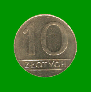 MONEDA DE POLONIA 10 ZLOTY, AÑO 1990, ESTADO USADA.-