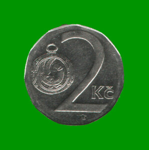 MONEDA DE REPUBLICA CHECA 2 CORONAS, AÑO 1994, ESTADO USADA.-