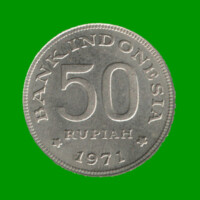 MONEDA DE INDONESIA 50 RUPIAS, AÑO 1971, ESTADO USADA.-