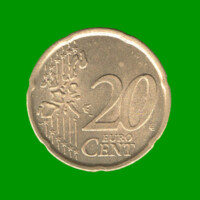 MONEDA DE ESPAÑA 20 CENTAVOS DE EURO, AÑO 1999, ESTADO USADA.-