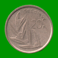MONEDA DE BELGICA 20 FRANCOS, AÑO 1981, ESTADO USADA.-