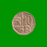 MONEDA DE SUDAFRICA 10 CENTIMOS, AÑO 2003, ESTADO USADA.-