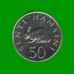 MONEDA DE TANZANIA 50 SANTI, AÑO 1990, ESTADO NUEVA.-