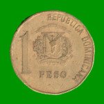 MONEDA DE REPUBLICA DOMINICA 1 PESO, AÑO 1991, ESTADO USADA.-