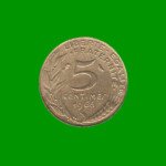 MONEDA DE FRANCIA 5 CENTAVOS, AÑO 1966, ESTADO USADA.-
