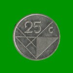 MONEDA DE ARUBA 25 CENTAVOS, AÑO 2005, ESTADO NUEVA.-