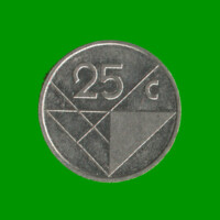 MONEDA DE ARUBA 25 CENTAVOS, AÑO 2005, ESTADO NUEVA.-