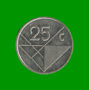 MONEDA DE ARUBA 25 CENTAVOS, AÑO 2005, ESTADO NUEVA.-