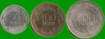 COLOMBIA SET DE TRES MONEDAS 50, 100 Y 500 PESOS, AÑO 2012/ 2013, ESTADO NUEVAS.-