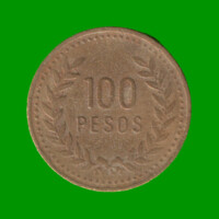 MONEDA DE COLOMBIA $ 100 PESOS, AÑO 1993, ESTADO USADA.-