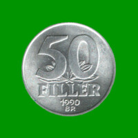 MONEDA DE HUNGRIA 50 FILLER, AÑO 1990, ESTADO NUEVA.-