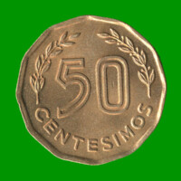 MONEDA DE URUGUAY  50 CENTECIMOS, AÑO 1981, ESTADO USADA.-