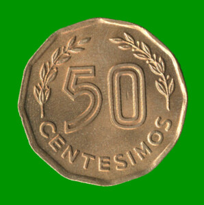 MONEDA DE URUGUAY  50 CENTECIMOS, AÑO 1981, ESTADO USADA.-