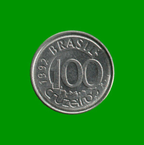 MONEDA DE BRASIL 100 CRUZEIROS, AÑO 1992 ESTADO USADA.-