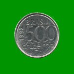 MONEDA DE BRASIL 500 CRUZEIROS, AÑO 1992 ESTADO USADA.-