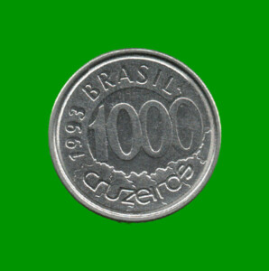 MONEDA DE BRASIL 1.000 CRUZEIROS, AÑO 1993 ESTADO USADA.-
