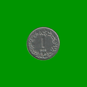 MONEDA DE URUGUAY 1 NUEVO PESO, AÑO 1989, ESTADO NUEVA.-